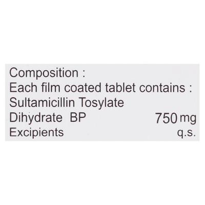 SULTACLIN 750 Tablet 6's - Bacterial Infections-OAB
