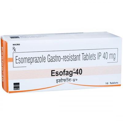 Esofag 40mg Tablet 10'S - Ulcer/Reflux/Flatulence-Aaa