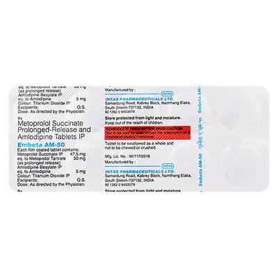 Embeta AM 50mg Tablet 10'S - Hypertension-Bet