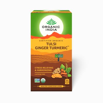 Organic India Tulsi Ginger Turmeric Tea Powder 25's - Teas