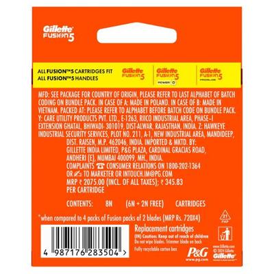 Gillette Fusion 5 Cartridges 8's - Razors & Cartridges