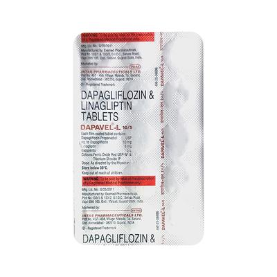 DAPAVEL L 10/5 Tablet 15's - Diabetes-Ant