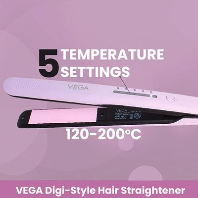 Vega Digi Style Hair Straightener with 5 Temperature Settings & Quick Heat Up, (VHSH-31) 1's - Hair Dryers