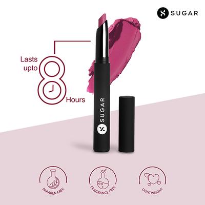 SUGAR Cosmetics Matte Attack Transferproof Lipstick - 12 The Pinks (Cotton Candy/Bubblegum Pink) 2 gm - Lipsticks