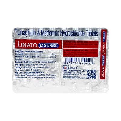 LINATO M 2.5/500 Tablet 10's - Diabetes-Ant