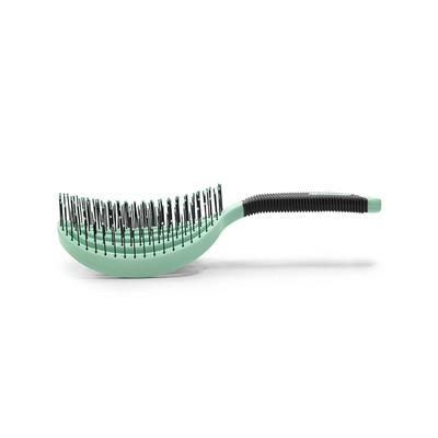 NuWay 4HAIR U.S. Patented Detangler Hair Brush for Men & Women - Mint Green - Detangling DoubleC 1s 1's - Hair Brushes