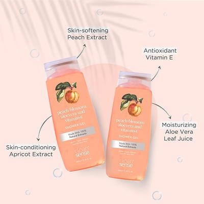 Cleansense Peach Blossom Shower Gel (Combo of 2) 560 gm - Shower Gels & Body Wash