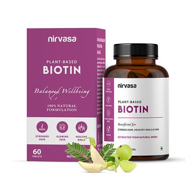 Nirvasa Plant Based Biotin Tablets, 60 Tablets 60 gm - Multi-Vitamins