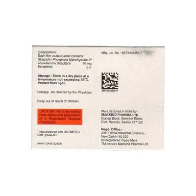 SITADAY 50 Tablet 15's - Diabetes-Ant