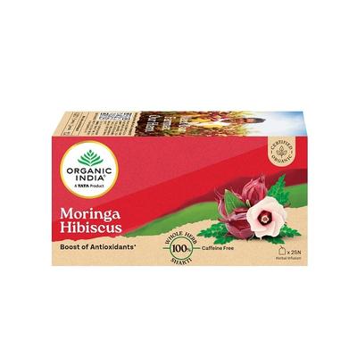 Organic India Tea Bags- Moringa Hibiscus 25's - Green/Herbal Teas