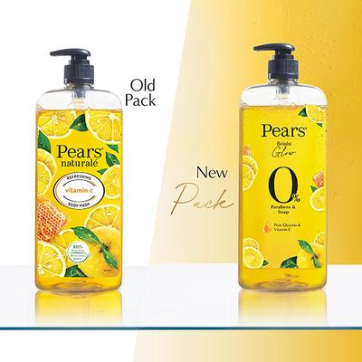 Pears 98% Pure Glycerin Bright Glow Body Wash 750ml - Shower Gels & Body Wash