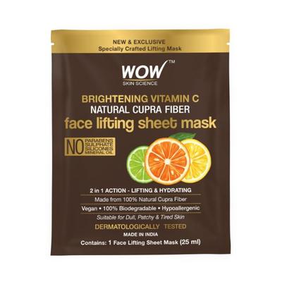 WOW Skin Science Natural Fiber Cupra Vitamin C Face Lifting Sheet Mask 25 ml - Sheet Masks
