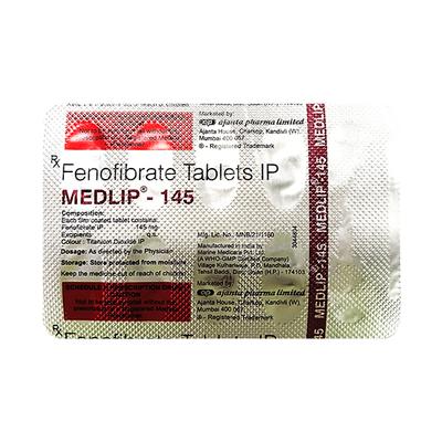 MEDLIP 145 Tablet 10's - High Cholesterol-Dys