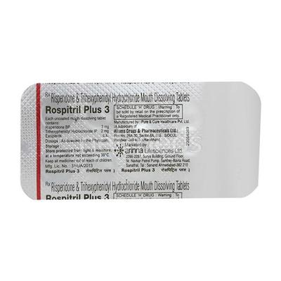 Rospitril Plus 3mg Tablet 10'S - Psychosis-Ans