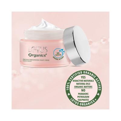 Lotus Organics Precious Brightening Night Creme 50 gm - Night Cream