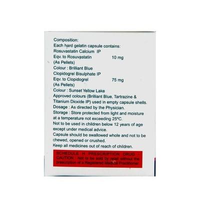 Rosycap CV 10/75mg Capsule 10'S - High Cholesterol-Dys