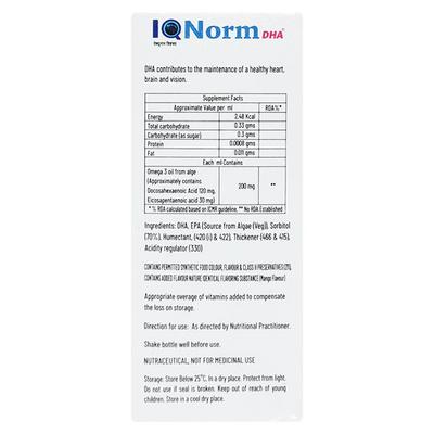 IQNORM DHA DELICIOUS MANGO FLAVOUR Oral Drops 30ml - Supplements-Vam