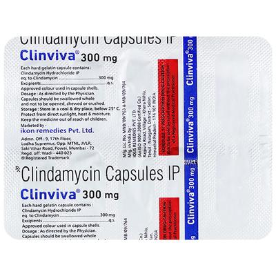 CLINVIVA 300mg Capsule 10's - Bacterial Infections-Mac