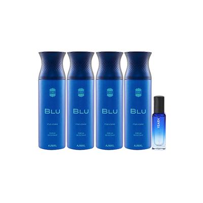 Ajmal 4 Blu Deo & Yearn EDP Pack of 5 820 ml - Perfumes (Edt/Edp)