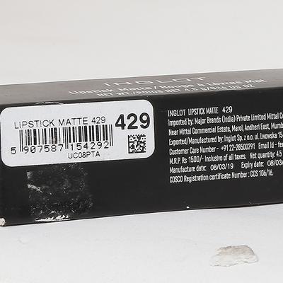 Inglot Lipstick Matte 429 4.5 gm - Lipsticks