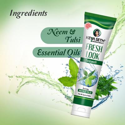 Keya Seth Aromatherapy Fresh Look Face Wash Neem & Tulsi 100 ml - Face Wash & Cleansers