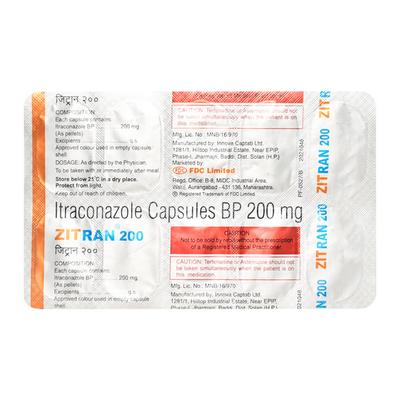 ZITRAN 200 Capsule 10's - Fungal Infections-Anf