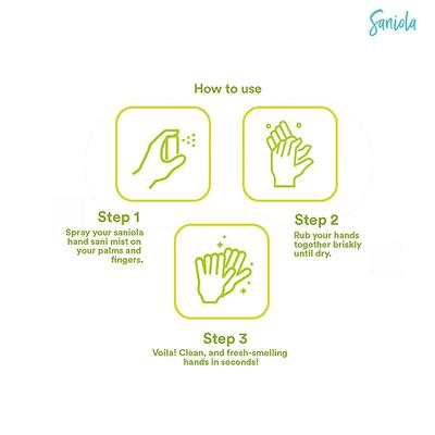 Saniola Hand Sani Aloe & Basil 38 ml - Hand Sanitizer