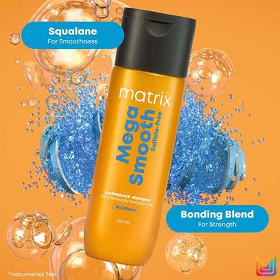 Matrix Mega Smooth Sulfate-Free Shampoo for Bond Repair Safe for Keratin, Botox 200 ml - Shampoos