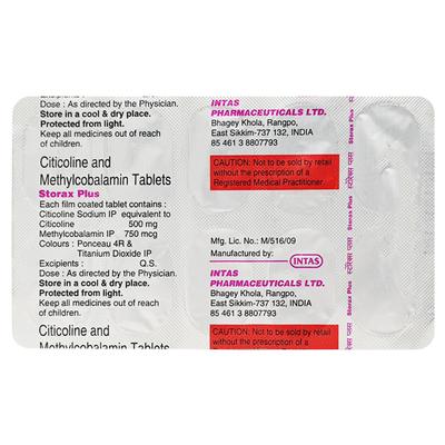 Storax Plus Tablet 10'S - Nootropics And Neurotrophics