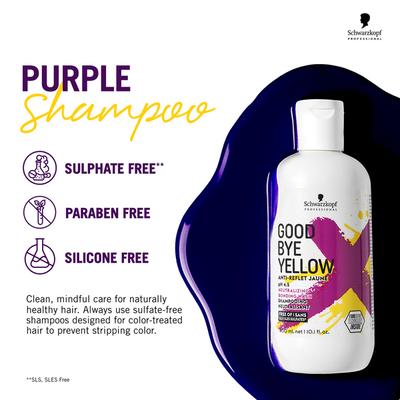 Schwarzkopf Professional Goodbye Yellow Neutralizing Shampoo pH 4.5 for silver hair and colored hair 300 ml - Shampoos