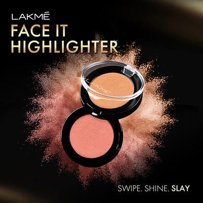 Lakme Faceit Highlighter Rose Gold H3 4 gm - Highlighters & Illuminators