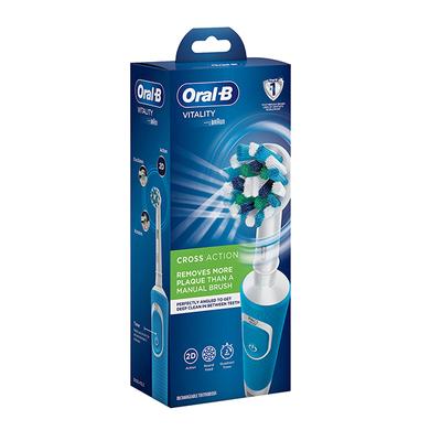 Oral B Vitality Cross Action Rechargeable Toothbrush - Blue 1's - Toothbrushes