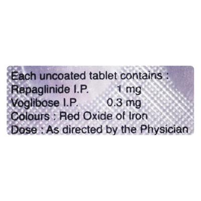 VOGLITOR R 1/0.3 Tablet 10's - Diabetes-Ant