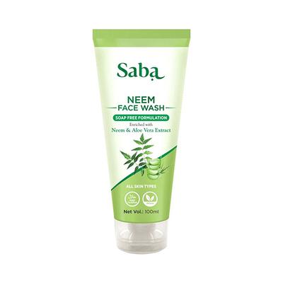 Saba Neem Facewash Anti Acne and Pimples Men and Women All Skin Types Face Wash 100 ml - Face Wash & Cleansers