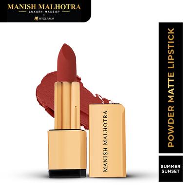 Manish Malhotra Beauty MyGlamm Powder Matte Lipstick Summer Sunset 4 gm - Lipsticks
