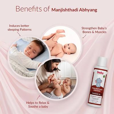 Baby Organo Ayurvedic Soothing Baby Massage Oil - Wheat Germ & Olive Oil 100 ml - Creams, Lotions & Oils