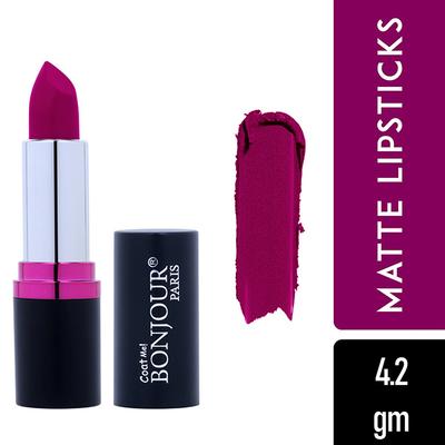 Bonjour Paris Silk Matte Lipstick-Purpley Pink 4.2 gm - Lipsticks