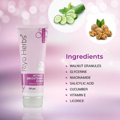 Riyo Herbs Intimate Brightening Scrub 100 gm - Intimate Care