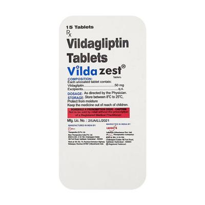 VILDAZEST 50 Tablet 15's - Diabetes-Ant