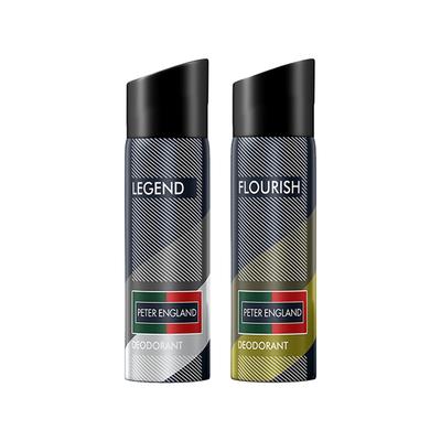 Peter England Deodorant Flourish & Legend 150ml each 2's - Men Deodorants/Roll-Ons