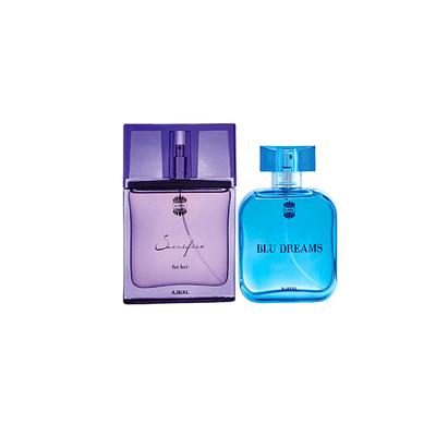 Ajmal Sacrifice For Her EDP Floral Musky Perfume And Blu Dreams EDP Citurs Fruity Perfume 150 ml - Perfumes (Edt/Edp)