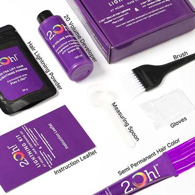 2.Oh! Semi Permanent Hair Color + Lightning Kit - Purple Combo 1's - Hair Creams