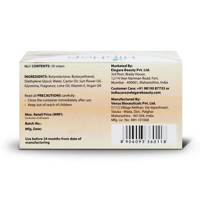 HipHop Nail Polish Remover Acetone & Acetate Free Wipes 30's - Nail Polish Remover