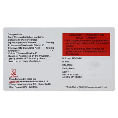 Omnicef O CV 200mg Tablet 10'S - Bacterial Infections-Cep