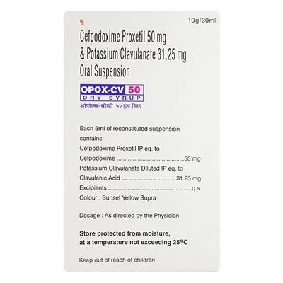 Opox CV 50mg Dry Syrup 30ml - Bacterial Infections-Cep