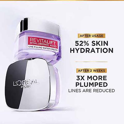 Loreal Paris Revitalift Hyaluronic Acid Plumping Cream Day hydrates And Plumps For Smooth Youthful Radiant Skin 15 ml - Face Moisturizers