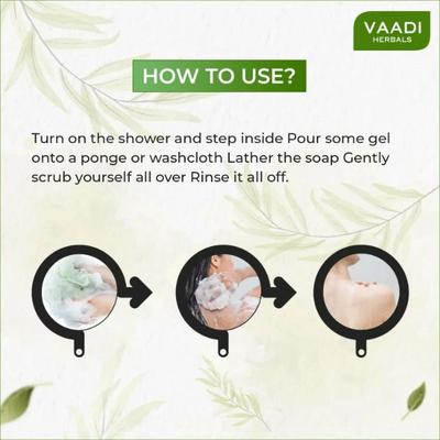 Vaadi Herbals Shower Gel - Divine Honey & Sandal 300 ml - Shower Gels & Body Wash