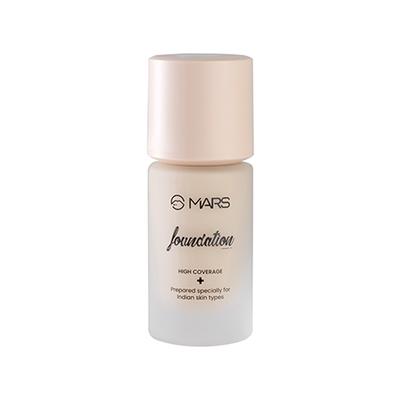 Mars Foundation with High Coverage Liquid Formula - 03 40 ml - Foundation