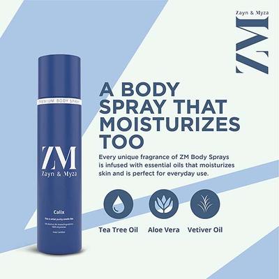 Zayn & Myza Calix No Alcohol Body Spray For Men 150 ml - Men Deodorants/Roll-Ons