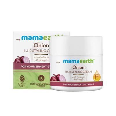 Mamaearth Onion Hair Styling Cream for Men with Onion & Redensyl for Nourishment & Styling 100 gm - Hair Gels & Waxes